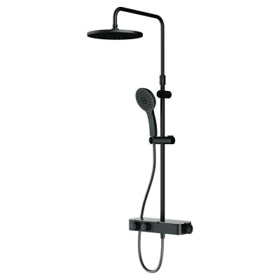 Душевая система Am.Pm Inspire 2.0 F0750A422 с термостатом, ShowerSpot, черный матовый