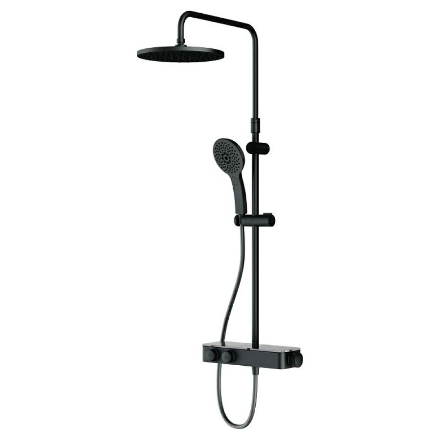 Душевая система Am.Pm Inspire 2.0 F0750A422 с термостатом, ShowerSpot, черный матовый