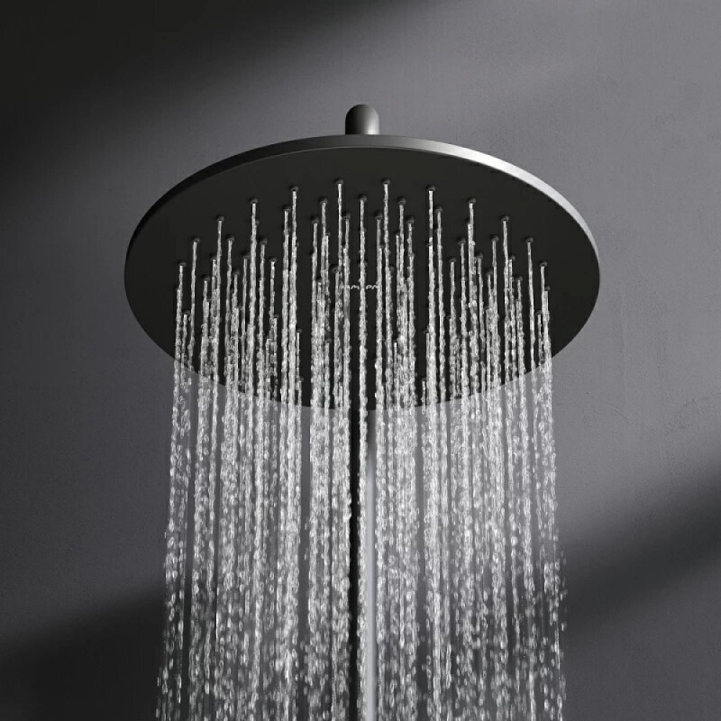 Душевая система Am.Pm Inspire 2.0 F0750A422 с термостатом, ShowerSpot, черный матовый