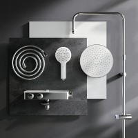Душевая система Am.Pm Inspire 2.0 F0750A500 с термостатом, с изливом, ShowerSpot, хром