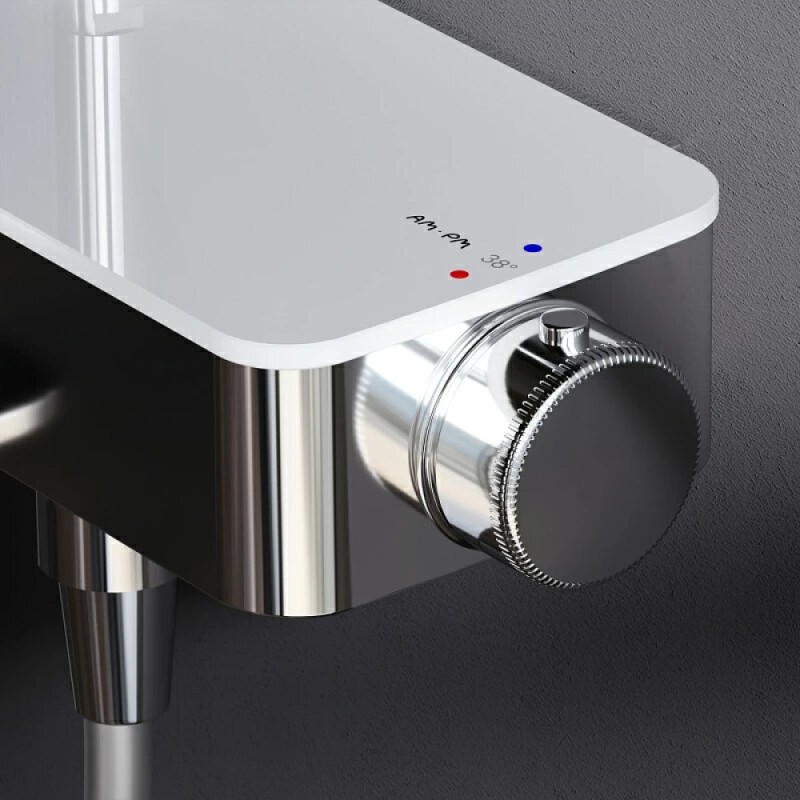 Душевая система Am.Pm Inspire 2.0 F0750A500 с термостатом, с изливом, ShowerSpot, хром