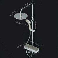 Душевая система Am.Pm Inspire 2.0 F0750A500 с термостатом, с изливом, ShowerSpot, хром