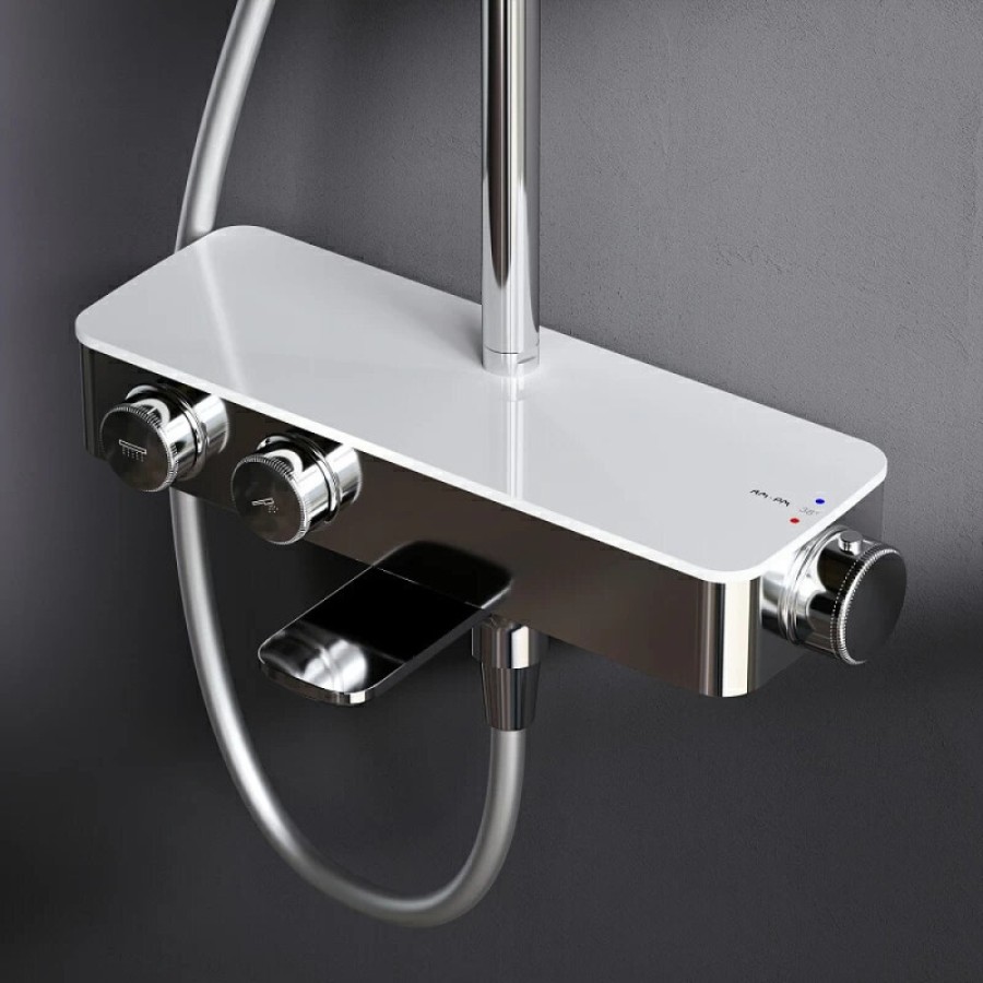 Душевая система Am.Pm Inspire 2.0 F0750A500 с термостатом, с изливом, ShowerSpot, хром