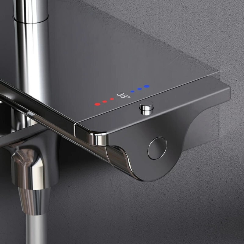 Душевая система Am.Pm Spirit V2.0 F0770A500 с термостатом, с изливом, хром