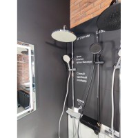 Душевой гарнитур Am.Pm Like F0780200 с верхним душем и регулируемой штангой, хром