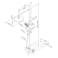 Душевая система Am.Pm Like F0780422 термостатическая, черный