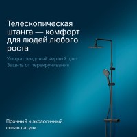 Душевая система Am.Pm Like F0780422 термостатическая, черный