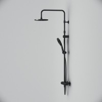 Душевая система Am.Pm X-Joy F0785A422 с термостатом, черный матовый