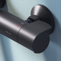 Душевая система Am.Pm X-Joy F0785A422 с термостатом, черный матовый