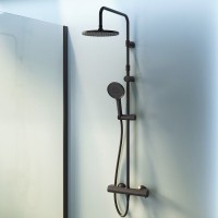 Душевая система Am.Pm X-Joy F0785A422 с термостатом, черный матовый