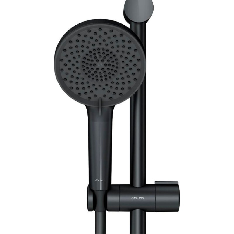 Душевая система Am.Pm X-Joy F0785A422 с термостатом, черный матовый