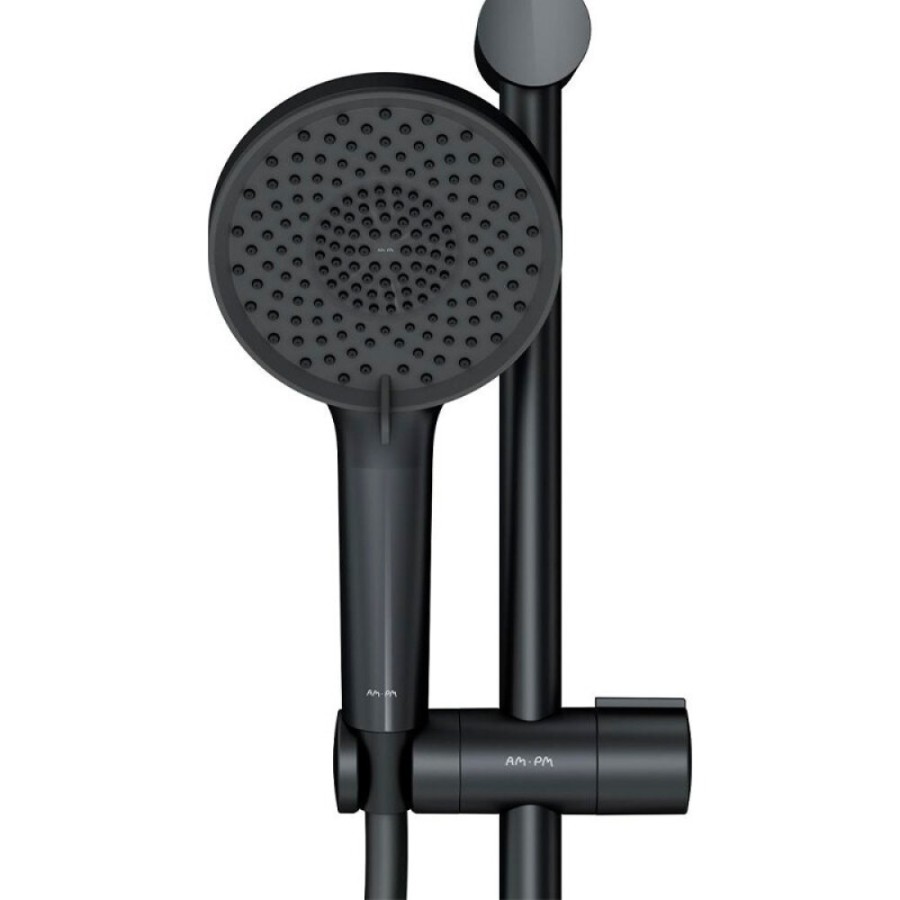 Душевая система Am.Pm X-Joy F0785A422 с термостатом, черный матовый