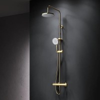 Душевая система Am.Pm X-Joy F0785A499 с термостатом, золото