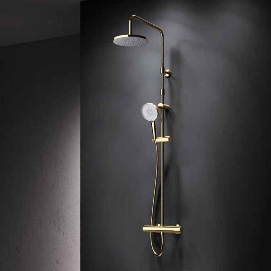 Душевая система Am.Pm X-Joy F0785A499 с термостатом, золото