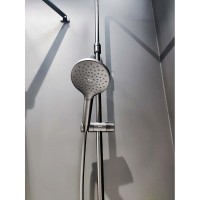 Душевая система Am.Pm X-Joy F0785A522 с термостатом, с изливом, черный матовый