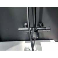 Душевая система Am.Pm X-Joy F0785A522 с термостатом, с изливом, черный матовый