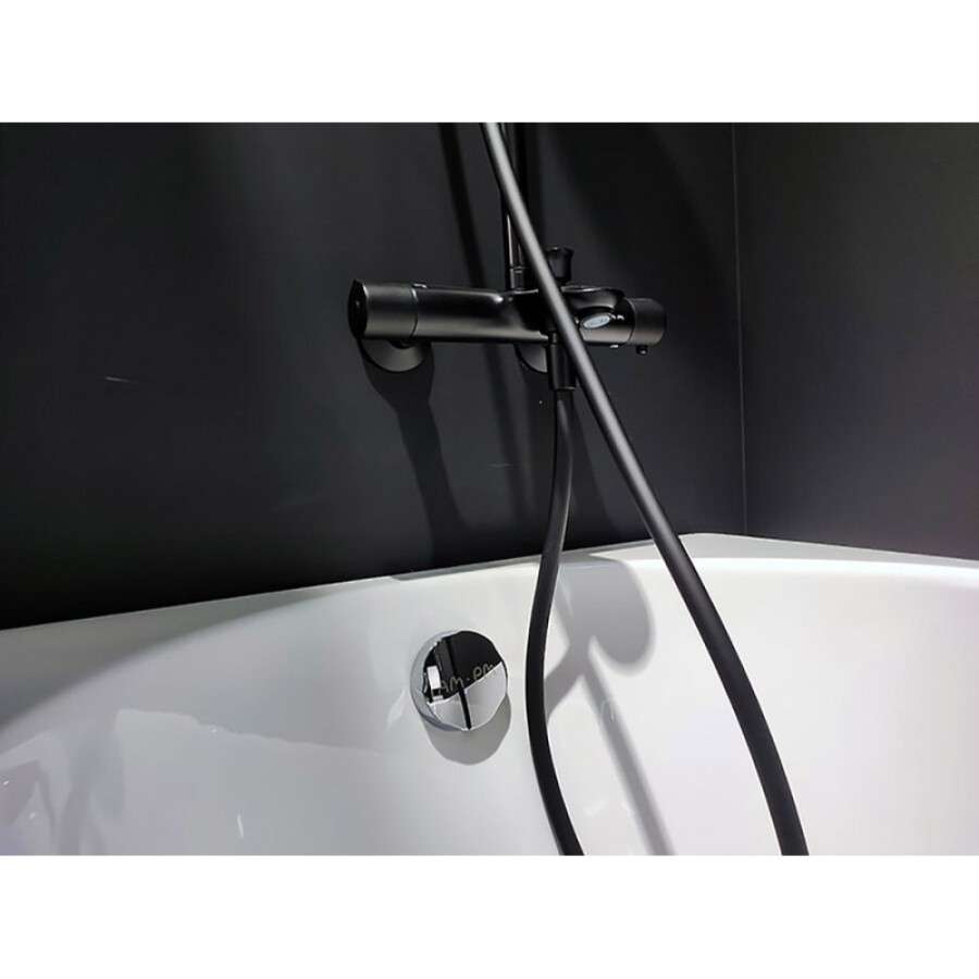 Душевая система Am.Pm X-Joy F0785A522 с термостатом, с изливом, черный матовый