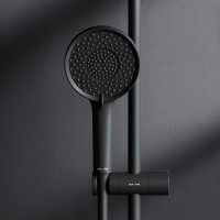 Душевая система Am.Pm X-Joy F0785A522 с термостатом, с изливом, черный матовый