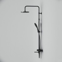Душевая система Am.Pm X-Joy F0785A522 с термостатом, с изливом, черный матовый