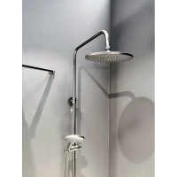 Душевая система Am.Pm X-Joy F0785A522 с термостатом, с изливом, черный матовый