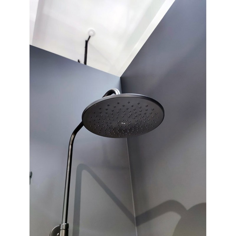 Душевая система Am.Pm X-Joy F0785A522 с термостатом, с изливом, черный матовый