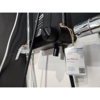 Душевая система Am.Pm X-Joy F0785A722, с изливом, черный матовый