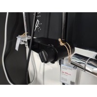 Душевая система Am.Pm X-Joy F0785A722, с изливом, черный матовый