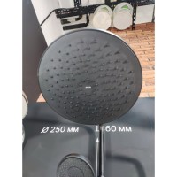 Душевая система Am.Pm X-Joy F0785A722, с изливом, черный матовый