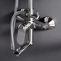 Душевая система Am.Pm Sunny F0785C900 со смесителем, с изливом, хром