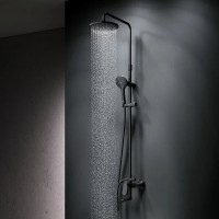 Душевая система Am.Pm Sunny F0785C922 со смесителем, с изливом, черный матовый