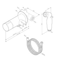 Гигиенический душ Am.Pm X-Joy TouchReel, F0H85A500, со смесителем, хром