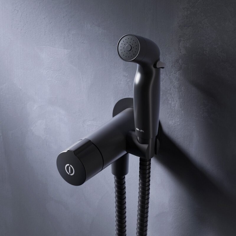 Гигиенический душ Am.Pm X-Joy TouchReel, F0H85A522, со смесителем, черный