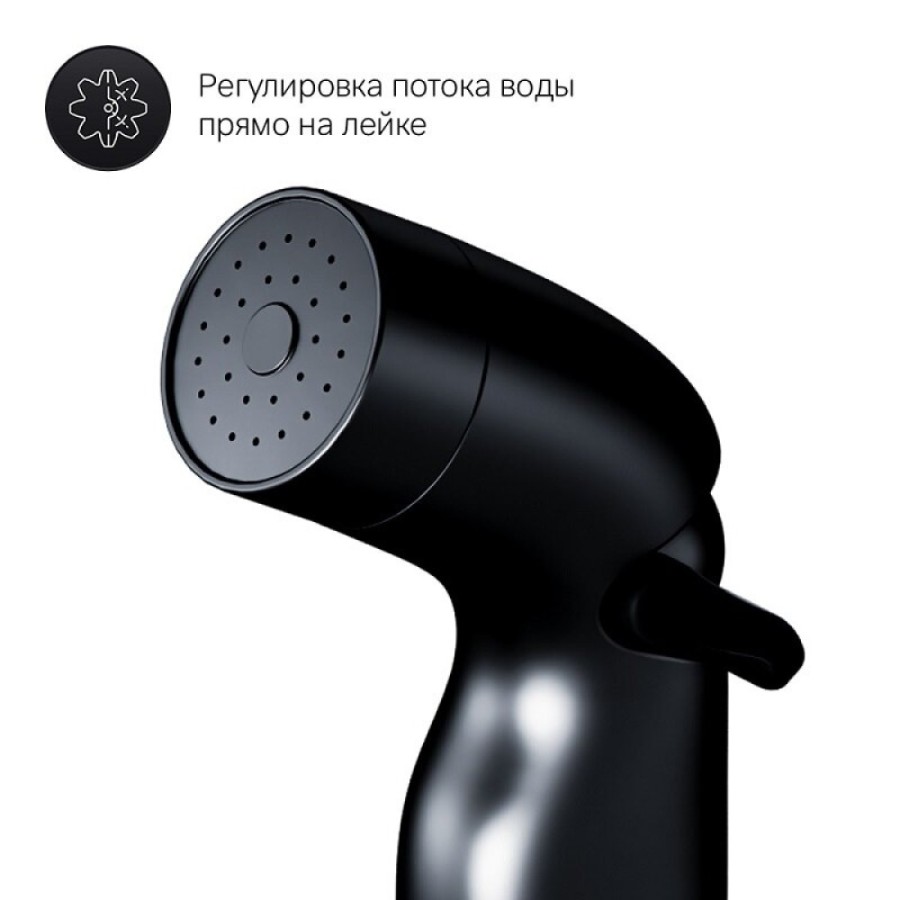 Гигиенический душ Am.Pm X-Joy TouchReel, F0H85A522, со смесителем, черный