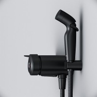 Гигиенический душ Am.Pm X-Joy F0H85A822 со смесителем, с полкой, цвет черный матовый