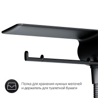 Гигиенический душ Am.Pm X-Joy F0H85A822 со смесителем, с полкой, цвет черный матовый