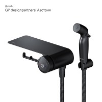 Гигиенический душ Am.Pm X-Joy F0H85A822 со смесителем, с полкой, цвет черный матовый