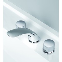 Смеситель Am.Pm Sensation F3008000 для раковины, на 3 отверстия, с донным клапаном