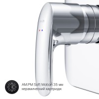 Смеситель Am.Pm Sensation F3075000 для душа, встраиваемый, внешняя часть