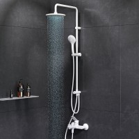 Душевая система Am.Pm X-Joy F43885A14, с изливом, цвет белый матовый