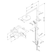 Душевая система Am.Pm X-Joy F43885A14, с изливом, цвет белый матовый