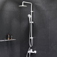 Душевая система Am.Pm X-Joy F43885A14, с изливом, цвет белый матовый