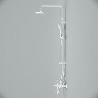 Душевая система Am.Pm X-Joy F43885A14, с изливом, цвет белый матовый