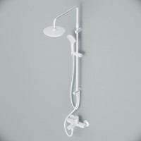 Душевая система Am.Pm X-Joy F43885A14, с изливом, цвет белый матовый