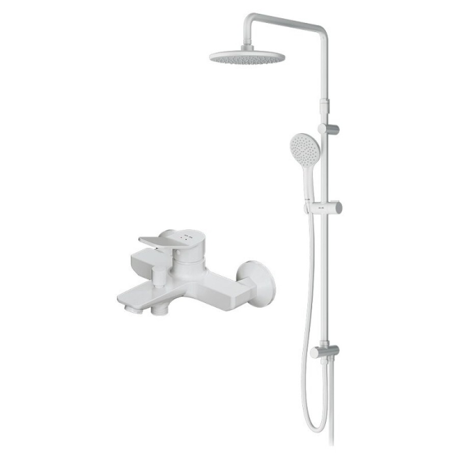 Душевая система Am.Pm X-Joy F43885A14, с изливом, цвет белый матовый