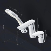Смеситель Am.Pm Inspire 2.0 F50A01300 на борт ванны, с ручным душем, хром