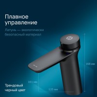 Смеситель Am.Pm Inspire 2.0 F50A02522 для раковины, TouchReel, цвет черный матовый