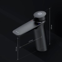 Смеситель Am.Pm Inspire 2.0 F50A02522 для раковины, TouchReel, цвет черный матовый