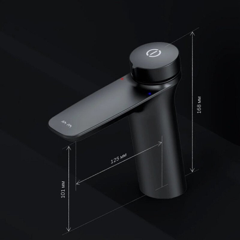 Смеситель Am.Pm Inspire 2.0 F50A02522 для раковины, TouchReel, цвет черный матовый