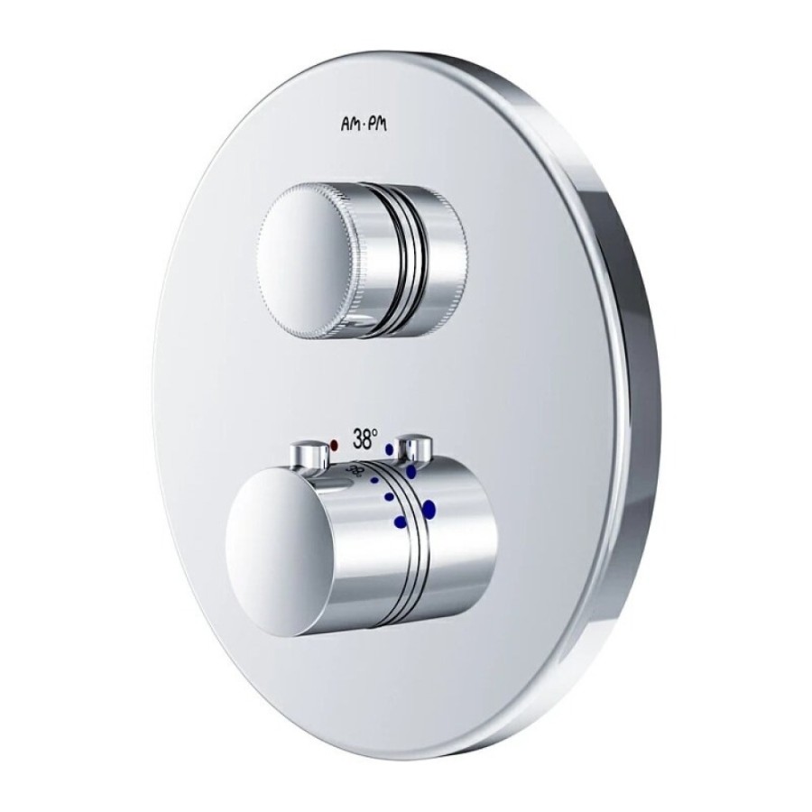 Смеситель Am.Pm Inspire 2.0 F50A75700 для душа, на 1 потребителя, встраиваемый, термостатический, хром