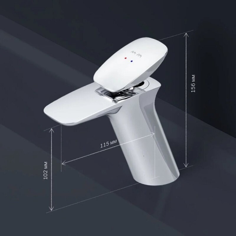 Смеситель Am.Pm Spirit V2.0 F70A02100 для раковины, без донного клапана, хром